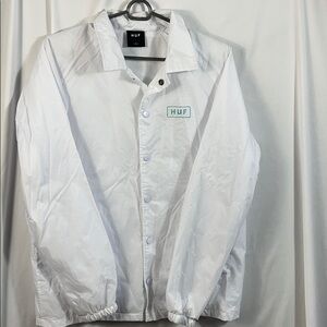 HUF Unisex Nylon Button Front Jacket Size Small